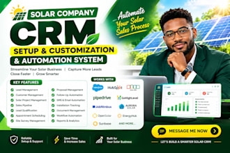 setup and customize your solar company CRM and automation system via gohighlevel