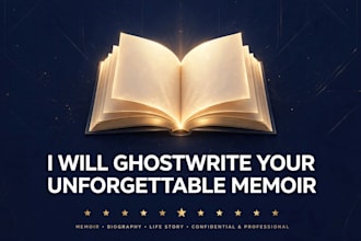 ghostwrite your memoir, autobiography and life story book