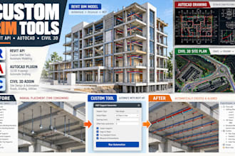 develop revit API autocad plugin civil 3d addin and custom bim tools