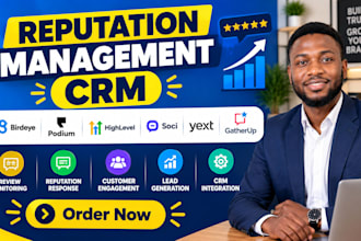 do reputation management birdeye podium gohighlevel soci yext gatherup SEO CRM