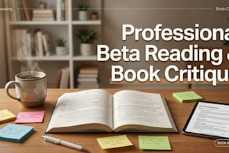 beta read and critique your book or manuscript