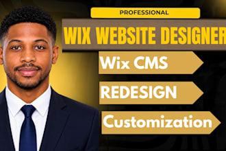 design redesign and customize your wix website