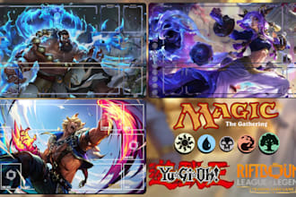 design custom tcg playmat, mtg playmat, anime playmat with or without zone