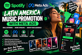 do spanish latin america spotify music promotion with meta ads for real listener