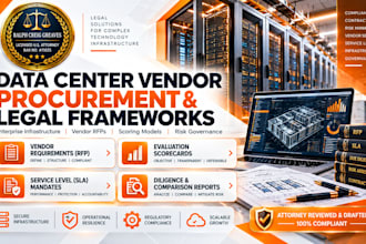 prepare a data center vendor comparison and assessment report
