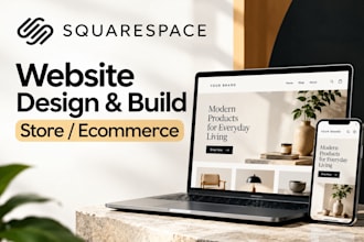 develop, design and build squarespace store, squarespace website or store