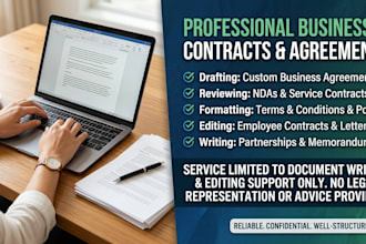 draft and review business contracts and commercial agreements