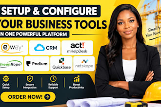 setup eway crm act mhelpdesk greenrope podium quickbase netskope one platform