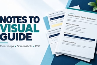 turn your rough notes, screenshots into a clear visual guide