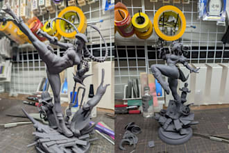 3d printing service in resin and fdm pla print miniatures or functional parts