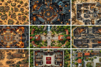create custom dnd battle maps, rpg maps, ttrpg maps and 2d printable maps