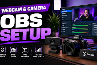setup webcam camera and obs video settings for streaming