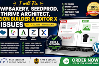 fix wpbakery seedprod thrive architect zion builder editor x sold out