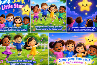 write sing, produce, kid song, rhyme, birthday song, custom song and lullabies