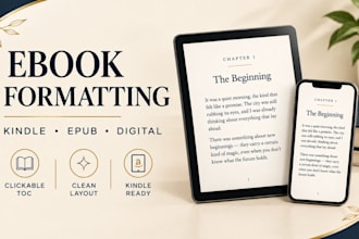 professionally format your ebook for kindle and digital publishing