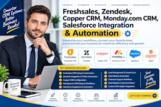 setup freshsales zendesk copper crm automation mondaycom crm salesforce