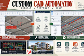 develop custom autocad addin sketchup plugin revit automation and API tools