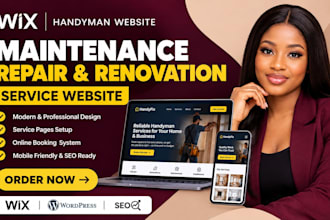 design wix handyman website maintenance repair  renovation service website