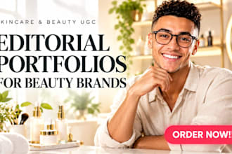 design an aesthetic skincare and beauty ugc portfolio
