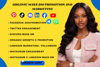 mass dm instagram mass dm, facebook and linkedin outreach marketing VA assistant