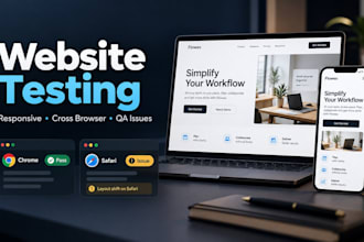 do website testing for responsiveness, cross browser compatibility and QA issues