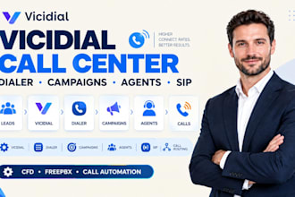 vicidial call center cfd freepbx dialer campaigns sip team pbx routing setup pro