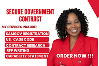 win government contract with detailed bid proposal, capability statement, uei