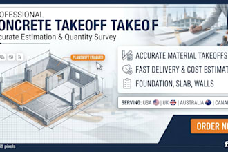 do concrete takeoff and estimating for construction projects
