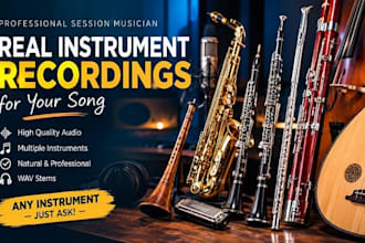 record any instrument like zurna harmonica flut contrabasson oboe sax clarinet