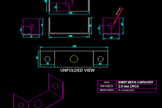 create accurate 2d mechanical cad drawings and sheet metal layouts
