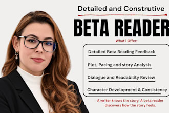 be your beta reader for fiction book and manuscript feedback
