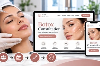 design med spa botox consultation booking landing page
