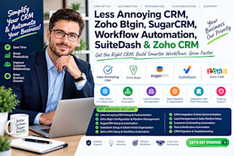 setup less annoying crm zoho bigin sugarcrm workflow suitedash zoho crm