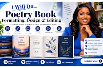 poetry book formatting, poetry book design, poetry book cover design and editing