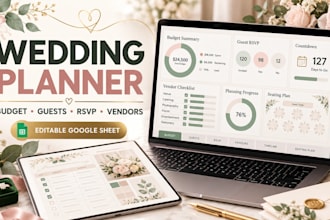 design a wedding planner spreadsheet event planner tracker wedding google sheet