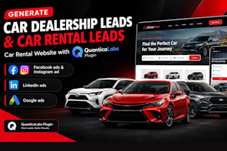 generate car dealership car rental leads build car rental website, quanticalabs