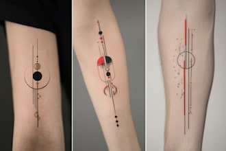 design a modern and minimalist tattoo design