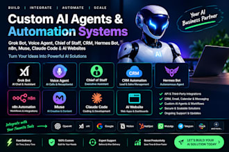 grok bot voice agent chlef of staff crm hermes bot n8n muse claude code website