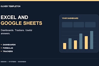create excel and google sheets dashboards and business trackers