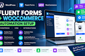 set up fluent forms and woocommerce automation on wordpress