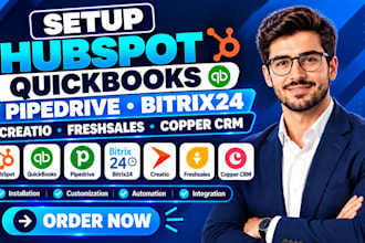 setup hubspot quickbooks pipedrive bitrix24 creatio freshsales copper CRM