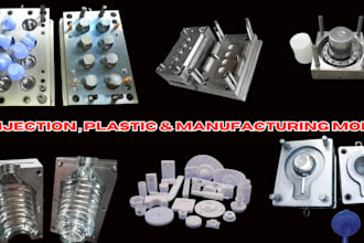 design 3d injection mold plastic mold product mold and manufacturing cad model