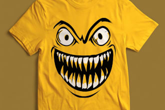 draw a custom funny meme t shirt design