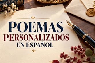 y will write a personalized poem or emotional letter in spanish