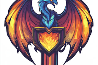 do a fantasy game logo and branding