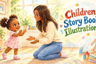 children story book illustration children book children kids book illustration