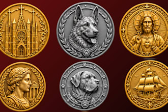sculpt 3d coin model bas relief 3d coin medallion challenge coin for 3d printing