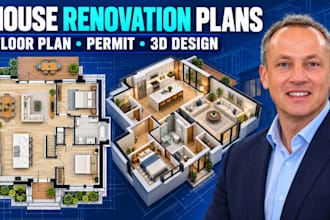 design house renovation floor plans permit drawings and 3d home views