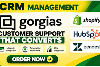 setup gorgias zendesk pipedrive freshdesk hubspot shopify CRM support automation