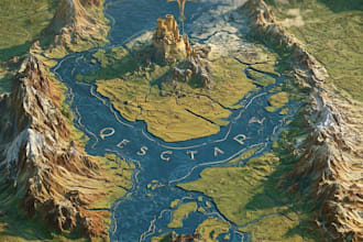 draw custom fantasy maps, vector maps and map